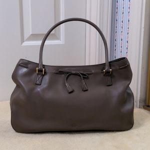 Anya Hindmarch taupe leather shoulder bag EUC
